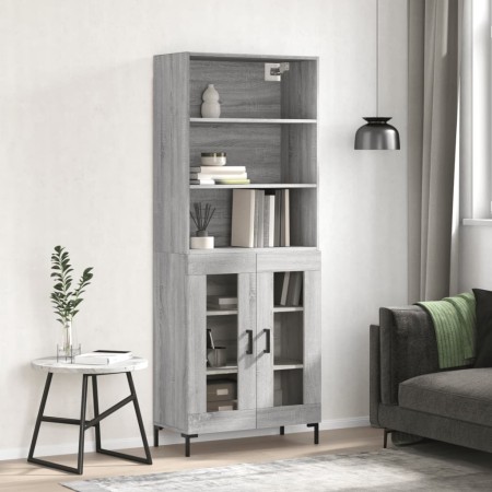 High sideboard sonoma gray plywood 69.5x34x180 cm by vidaXL, Sideboards - Ref: Foro24-3189323, Price: 143,71 €, Discount: %