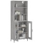 Aparador alto madera contrachapada gris sonoma 69,5x34x180 cm de vidaXL, Aparadores - Ref: Foro24-3189323, Precio: 143,71 €, ...