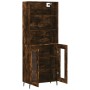 Aparador alto madera contrachapada roble ahumado 69,5x34x180 cm de vidaXL, Aparadores - Ref: Foro24-3189338, Precio: 156,79 €...