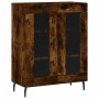 Aparador alto madera contrachapada roble ahumado 69,5x34x180 cm de vidaXL, Aparadores - Ref: Foro24-3189338, Precio: 156,79 €...