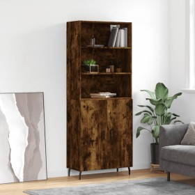 Tall smoked oak plywood sideboard 69.5x34x180 cm by vidaXL, Sideboards - Ref: Foro24-3189274, Price: 138,99 €, Discount: %