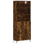 Tall smoked oak plywood sideboard 69.5x34x180 cm by vidaXL, Sideboards - Ref: Foro24-3189274, Price: 138,99 €, Discount: %