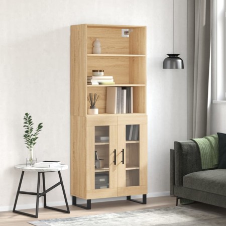 High oak-colored plywood sideboard 69.5x34x180 cm by vidaXL, Sideboards - Ref: Foro24-3189344, Price: 143,99 €, Discount: %