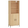 High oak-colored plywood sideboard 69.5x34x180 cm by vidaXL, Sideboards - Ref: Foro24-3189264, Price: 144,99 €, Discount: %