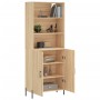 High oak-colored plywood sideboard 69.5x34x180 cm by vidaXL, Sideboards - Ref: Foro24-3189264, Price: 144,99 €, Discount: %