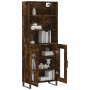 Tall smoked oak plywood sideboard 69.5x34x180 cm by vidaXL, Sideboards - Ref: Foro24-3189346, Price: 143,39 €, Discount: %