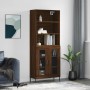 Tall oak brown plywood sideboard 69.5x34x180 cm by vidaXL, Sideboards - Ref: Foro24-3189332, Price: 147,37 €, Discount: %