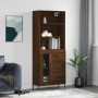 Tall oak brown plywood sideboard 69.5x34x180 cm by vidaXL, Sideboards - Ref: Foro24-3189524, Price: 167,50 €, Discount: %