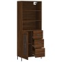 Tall oak brown plywood sideboard 69.5x34x180 cm by vidaXL, Sideboards - Ref: Foro24-3189524, Price: 167,50 €, Discount: %