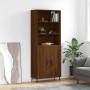 Tall oak brown plywood sideboard 69.5x34x180 cm by vidaXL, Sideboards - Ref: Foro24-3189276, Price: 156,51 €, Discount: %