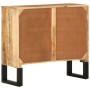 Aparador de madera maciza de mango y metal 80x30x71 cm de vidaXL, Aparadores - Ref: Foro24-355842, Precio: 192,99 €, Descuent...