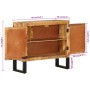 Aparador de madera maciza de mango y metal 80x30x71 cm de vidaXL, Aparadores - Ref: Foro24-355842, Precio: 192,99 €, Descuent...