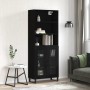 Tall black plywood sideboard 69.5x34x180 cm by vidaXL, Sideboards - Ref: Foro24-3189342, Price: 173,62 €, Discount: %