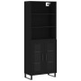 Aparador alto madera contrachapada negro 69,5x34x180 cm de vidaXL, Aparadores - Ref: Foro24-3189342, Precio: 173,62 €, Descue...