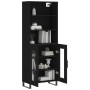 Aparador alto madera contrachapada negro 69,5x34x180 cm de vidaXL, Aparadores - Ref: Foro24-3189342, Precio: 173,62 €, Descue...