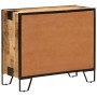 Solid untreated mango wood and metal sideboard 80x31x66 cm by vidaXL, Sideboards - Ref: Foro24-355843, Price: 197,24 €, Disco...