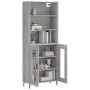 Aparador alto madera contrachapada gris sonoma 69,5x34x180 cm de vidaXL, Aparadores - Ref: Foro24-3189339, Precio: 144,85 €, ...