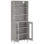 Aparador alto madera contrachapada gris sonoma 69,5x34x180 cm de vidaXL, Aparadores - Ref: Foro24-3189339, Precio: 144,85 €, ...