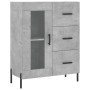 Aparador alto madera contrachapada gris hormigón 69,5x34x180 cm de vidaXL, Aparadores - Ref: Foro24-3189521, Precio: 160,53 €...