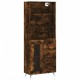 Aparador alto madera contrachapada roble ahumado 69,5x34x180 cm de vidaXL, Aparadores - Ref: Foro24-3189482, Precio: 150,66 €...