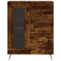 Aparador alto madera contrachapada roble ahumado 69,5x34x180 cm de vidaXL, Aparadores - Ref: Foro24-3189482, Precio: 150,66 €...