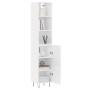 Tall white glossy plywood sideboard 34.5x34x180 cm by vidaXL, Sideboards - Ref: Foro24-3189631, Price: 93,39 €, Discount: %