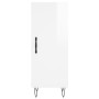 Tall white glossy plywood sideboard 34.5x34x180 cm by vidaXL, Sideboards - Ref: Foro24-3189631, Price: 93,39 €, Discount: %