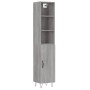 Aparador alto madera contrachapada gris Sonoma 34,5x34x180 cm de vidaXL, Aparadores - Ref: Foro24-3189635, Precio: 89,56 €, D...