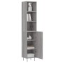 Aparador alto madera contrachapada gris Sonoma 34,5x34x180 cm de vidaXL, Aparadores - Ref: Foro24-3189635, Precio: 89,56 €, D...