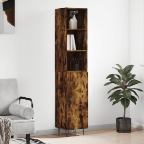 Smoked oak plywood sideboard 34.5x34x180 cm by vidaXL, Sideboards - Ref: Foro24-3189634, Price: 84,99 €, Discount: %