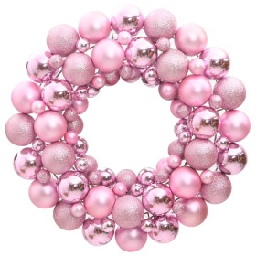 Pink polystyrene Christmas wreath 45 cm by vidaXL, Festive decorations - Ref: Foro24-356128, Price: 37,09 €, Discount: %