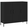 Aparador de madera de ingeniería negro 90x34x80 cm de vidaXL, Aparadores - Ref: Foro24-828117, Precio: 97,84 €, Descuento: %