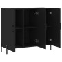 Aparador de madera de ingeniería negro 90x34x80 cm de vidaXL, Aparadores - Ref: Foro24-828117, Precio: 90,19 €, Descuento: %