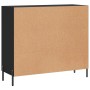 Aparador de madera de ingeniería negro 90x34x80 cm de vidaXL, Aparadores - Ref: Foro24-828117, Precio: 90,19 €, Descuento: %