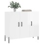 Hochglanzweißes Sideboard aus Holzwerkstoff, 90 x 34 x 80 cm von vidaXL, Sideboards - Ref: Foro24-828118, Preis: 93,29 €, Rab...