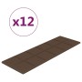 Wall panels 12 pcs brown fabric 90x30 cm 3.24 m² by vidaXL, Wall covering - Ref: Foro24-344117, Price: 68,04 €, Discount: %