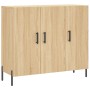 Aparador de madera de ingeniería roble Sonoma 90x34x80 cm de vidaXL, Aparadores - Ref: Foro24-828119, Precio: 89,71 €, Descue...