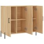 Aparador de madera de ingeniería roble Sonoma 90x34x80 cm de vidaXL, Aparadores - Ref: Foro24-828119, Precio: 89,71 €, Descue...