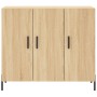 Aparador de madera de ingeniería roble Sonoma 90x34x80 cm de vidaXL, Aparadores - Ref: Foro24-828119, Precio: 89,71 €, Descue...