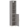 Tall gray Sonoma plywood sideboard 34.5x34x180 cm by vidaXL, Sideboards - Ref: Foro24-3189627, Price: 80,76 €, Discount: %