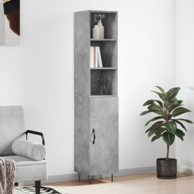 Gray concrete plywood sideboard 34.5x34x180 cm by vidaXL, Sideboards - Ref: Foro24-3189633, Price: 91,99 €, Discount: %