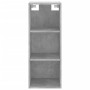 Aparador de madera contrachapada gris hormigón 34,5x34x180 cm de vidaXL, Aparadores - Ref: Foro24-3189633, Precio: 94,14 €, D...