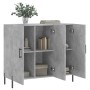 Aparador de madera de ingeniería gris hormigón 90x34x80 cm de vidaXL, Aparadores - Ref: Foro24-828120, Precio: 83,74 €, Descu...