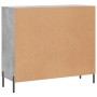 Aparador de madera de ingeniería gris hormigón 90x34x80 cm de vidaXL, Aparadores - Ref: Foro24-828120, Precio: 83,74 €, Descu...