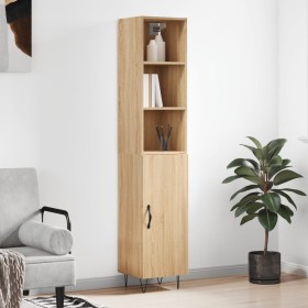 Aparador de madera contrachapada roble Sonoma 34,5x34x180 cm de vidaXL, Aparadores - Ref: Foro24-3189632, Precio: 92,64 €, De...