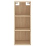 Aparador de madera contrachapada roble Sonoma 34,5x34x180 cm de vidaXL, Aparadores - Ref: Foro24-3189632, Precio: 95,47 €, De...