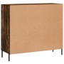 Aparador de madera de ingeniería roble ahumado 90x34x80 cm de vidaXL, Aparadores - Ref: Foro24-828121, Precio: 84,47 €, Descu...