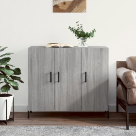 Engineered wood sideboard in Sonoma grey, 90x34x80 cm. by vidaXL, Sideboards - Ref: Foro24-828122, Price: 83,39 €, Discount: %