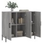 Aparador de madera de ingeniería gris Sonoma 90x34x80 cm de vidaXL, Aparadores - Ref: Foro24-828122, Precio: 87,93 €, Descuen...