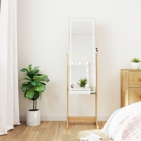 Standing mirror with jewelry box and LED lights by vidaXL, Mirrors - Ref: Foro24-353264, Price: 141,47 €, Discount: %